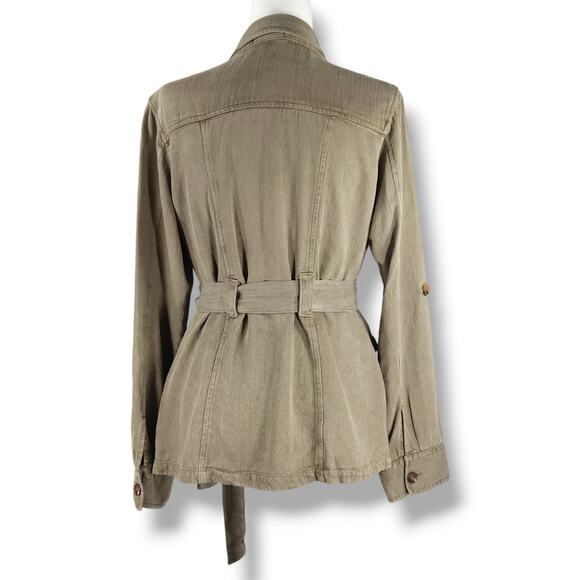 EUC Altar'd State Army Green Gorpcore Button Up Utility Jacket Sz. M [6-8] Olive - Picture 4 of 9